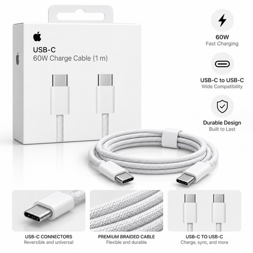 Apple usb 60w ladekabel 1m - apple, usb-c